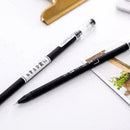 5PCS Creative text black pen 0.5mm neutral pen student research supplies pe O7P0