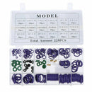 225Pcs 18 Sizes Repair Kit A/C System Auto Car Air Conditioning HNBR O Rings