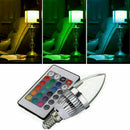 16 Color Hot LED Lamp Candle Changing RGB Light Bulb + Remote Control K1U8 H2D2