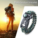 5 in 1 Multifunctional Outdoor compass Survival Weaving Bracelet,Umbrella R