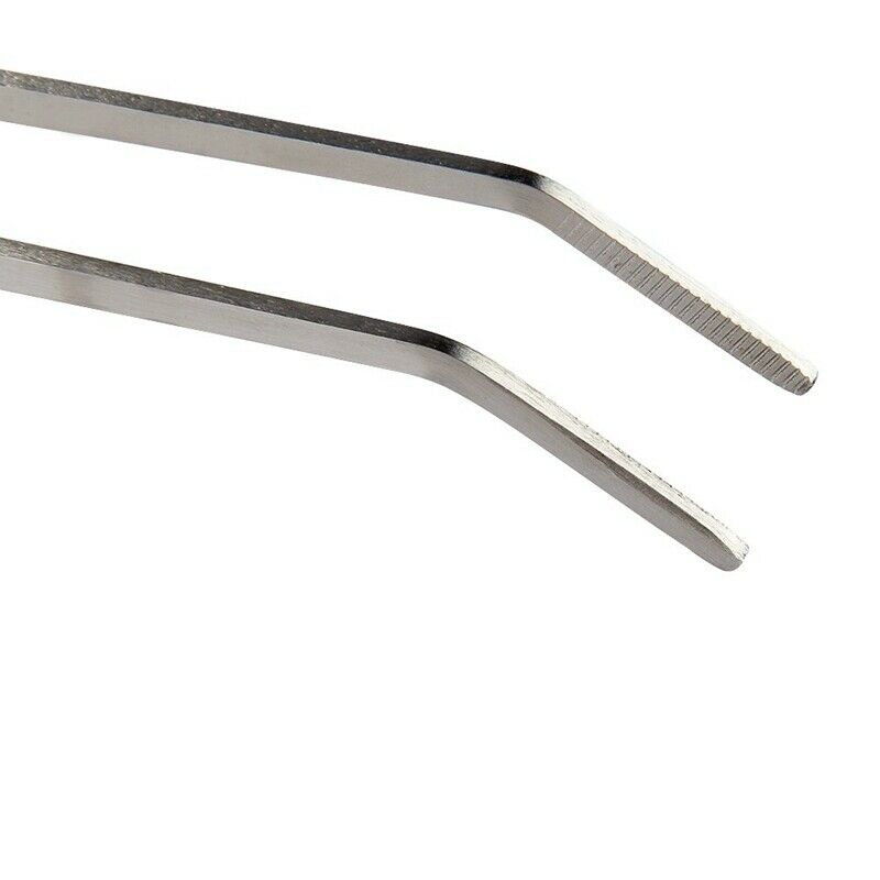 Aquarium Fish Tank Live Plants Curved Tweezers Cutting Stainless Steel 28cm