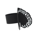 50x Love Shape Napkin Ring Holder Table Banquet Wedding Party Decor Black
