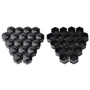 4 Sets 21mm Black Color Nylon Car Wheel Nut Cover Lug Dust Bolt Cap Hub Screw