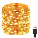 USB String Light Outdoor Fairy Light Long Life Festive Decoration (120LED) A