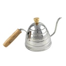 900ml Gooseneck Tea Kettle Long Narrow Spout Coffee Maker With Wooden Handle
