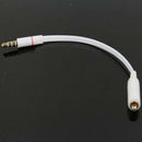 15.5cm OMTP to CTIA Male to Female 3.5mm Earphone Cable Adapter White