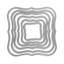 6Pcst Wavy Square Frames Cutting Dies Stencils For DIY Scrapbooking Pape A