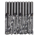 10Pcs Cnc Router Bits 3.175 X 22Mm Single Flute Spiral Carbide Cnc Router B