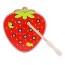 Catch Worm Games, Color Cognitive Magnetic Strawberry Toys, Children Early