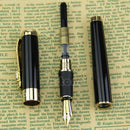 Professional Writing Jinhao 1200 18KGP Black Fountain Pen Dragon Medium Nib