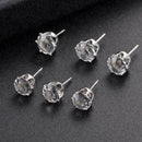 12Pairs Women Crystal Zircon Stainless Steel Earrings Gift Ear Jewelry Sets W9U5