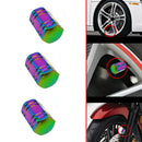 Chrome Aluminum Tire/Rim Valve/Wheel Air Port Dust Cover Stem Cap/Caps Useful x4