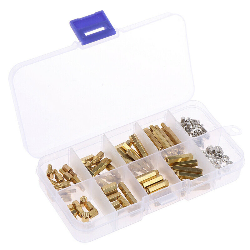 120Pcs M3 Male Female Brass Standoff Spacer PCB Board Hex Screws Nut S^P   Bj