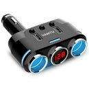 12V-24V Car Wireless Cigarette Lighter Socket Splitter Plug Dual One For Tw