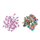 150Pcs Assorted Flamingo Buttons Wooden for Cardmaking Craft Embellishments