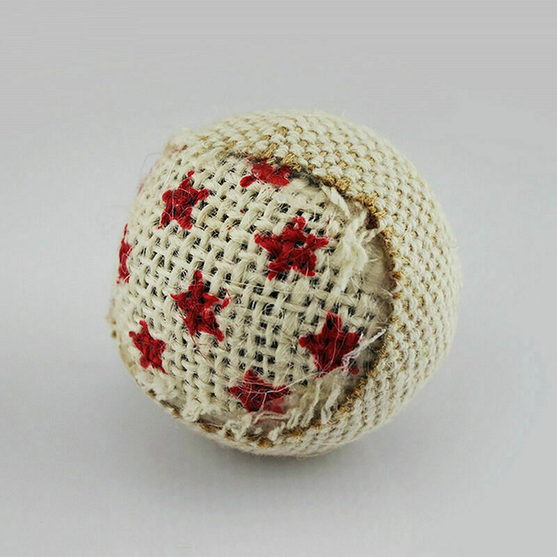 Kitten Cats Pet Soft Sisal Ball Teaser Play Chewing Rattle Catch Toys~. Scr R2V2