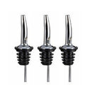 3x Stainless Liquor Spirit Pourer Free Flow Wine Bottle Pour Spout Stopper ME