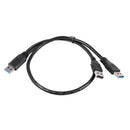 Superspeed USB2.0 + USB 3.0 Type A to USB 3.0 A Male Y Cable Connector