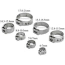80 Pcs Single Ear Crimping Hose Clamp Single Ear Hose Clamps Double Ears Cl