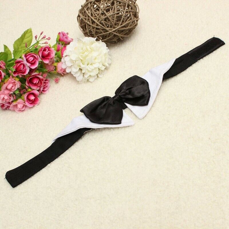 Unique Adjustable Dog Pet Bow Tie Collar Wedding Tuxedo Fancy Dress Costume E2P6