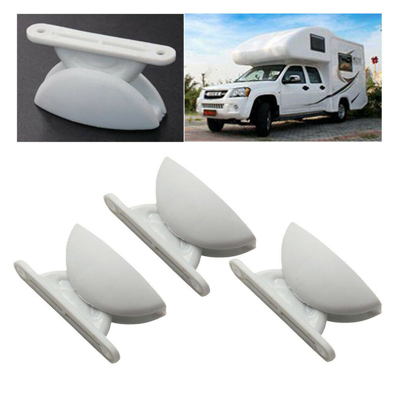 3x RV Camper Baggage Door Catch Compartment Door Latch Holder Nylon White