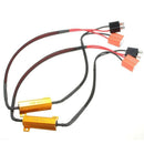 2X H7 50W 6Ohm LED DRL Fog Light CANBUS Load Resistor Wiring Harness DC 12-