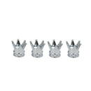 4x Universal Chrome Crown Car Truck Tire Air Valve Stem Cover Caps Wheel Rims AU
