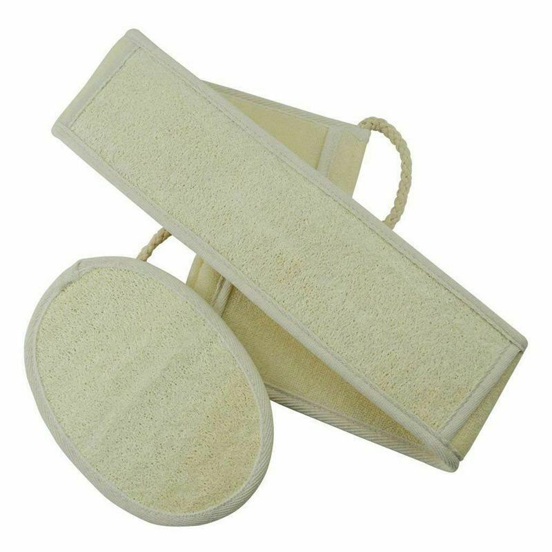 Natural Loofah Shower Treats Soap Exfoliating Loofah Bath Scouring Back Wit K3M6