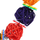10 Balls Colorful Parrot Toys Vine Bell Climbing Chew Hanging Decor Bird Toys