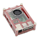 Clear Acrylic Case Shell Enclosure Box +Cooling Fan For Raspberry Pi 3 B +  3C