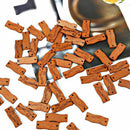 50 X Wooden Buttons Handmade Tags DIY Sewing Craft 2 Holes Flat Buttons CA