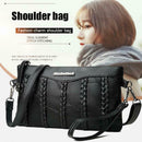 Leather Envelope Bag Women Shoulder Crossbody Handbag Solid Color Money Purse