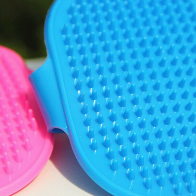 Pet Dog Cat Bath Glove Brush Comb Rubber Hair Grooming Massaging MassageS Gw