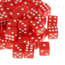 50pcs 12mm Opaque Six Sided Spot Dice Games D6 D&D RPG Wargaming Red