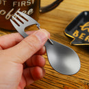 Outdoor Camping Picnic Stainless Steel Fork Spoon Tableware Ultralight Useful FT