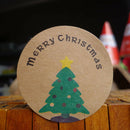 120pcs Merry Christmas Owl Paper Sealing Stickers Xmas Tree DIY Gifts Labels FT