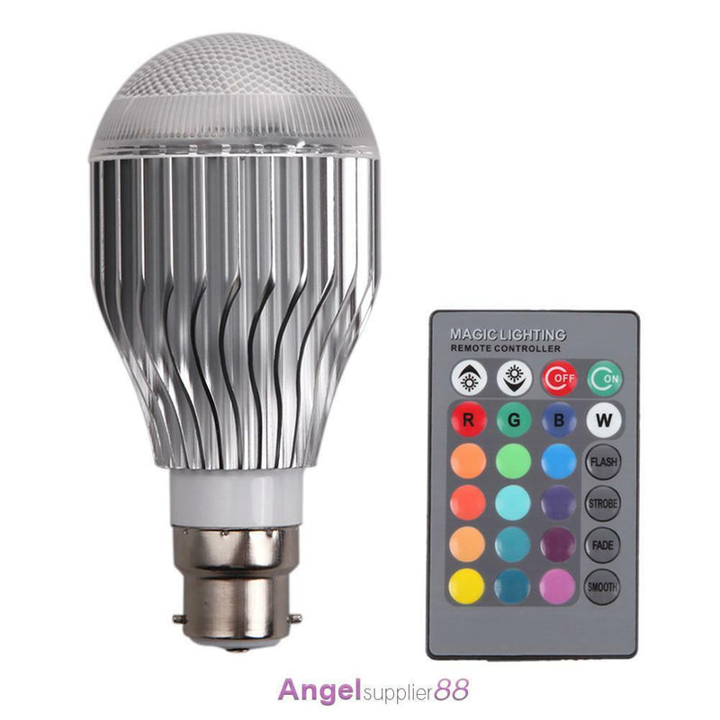 10W Remote Control Colour Change LED Light Bulb B22 Bright Multi-Function