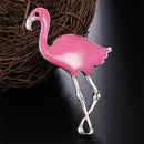Trendy Enamel Flamingo Brooch Pins Woman Exclusive Badge Metal Jewelry Brooch TE