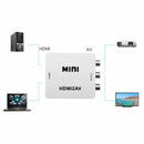 HDMI to RCA Adapter Box Composite AV CVBS Video ConverterHD 1080p White New