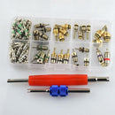 102pcs Car R12&R134 A/C System Air Conditioner Schrader Valve Core Tool Kit