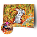 5D DIY Diamond Painting Animals Full Round Drill Rhinestone (Rabbit) A
