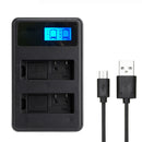 Safe Portable LCD Dual Battery Charger For Sony Alpha Series A6000 A6300 A6500