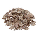 100pcs Natural Wood Christmas Tree DIY Craft Wooden Embellishments Charms