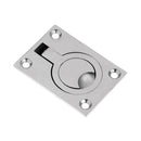 2.5x1.8 inch 316 Stainless Steel Square Flush Pull Ring Handles, Recessed