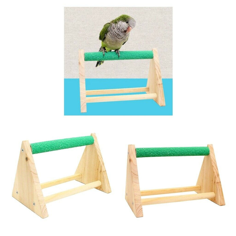2pcs Wood Parrots Perch Platform Tabletop Cage