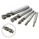 5Pcs/Set Straight Shank End Mill Cutter 4 Flute Hss Drill Bit 4/6/8/10/12Mm