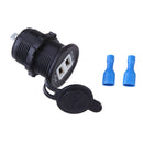 Motorcycle Car Marine Mini Dual USB Charger Adapter Socket Power Outlet LED