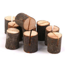 10x Wedding Decoration Wooden Name Place Card Holders Stump Shape Stand Table ME