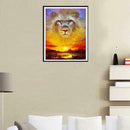5D DIY Full Drill Diamond Painting Lion Sunset Cross Stitch Embroidery Kits