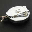 Retractable Anti-Theft Wire Rope Pen Holder Key Ring Reel Buckle with Clip